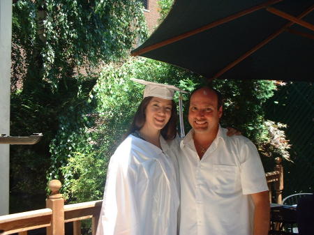 Me and my daughter on her graduation to HS