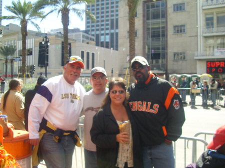 Me, John Chacon, my wife Regan  and Anthony Norman at Mardi Gras 2007