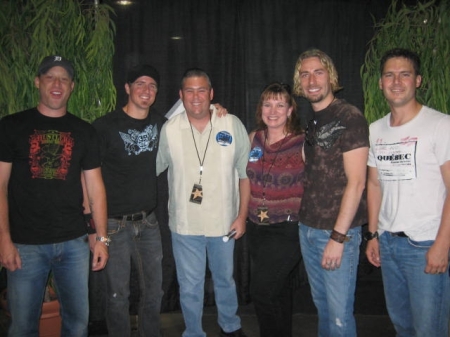 Amy and Mike Back stage with Nickelback 2006