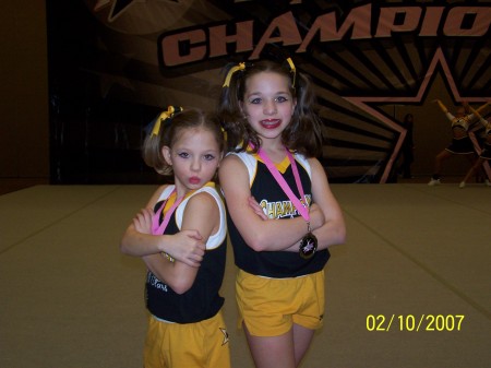 Madison and Caryn Cheer competition