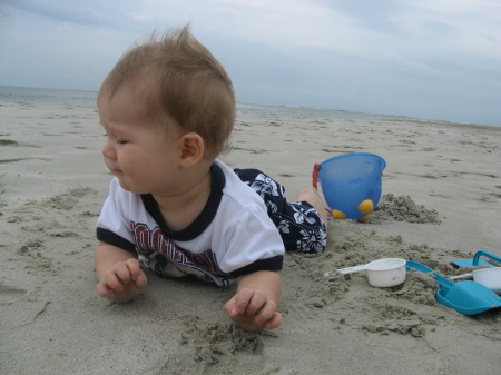 Evan's First Beach Trip