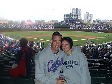 My Husband Kevin and I At The Chicago Cubs Game!!