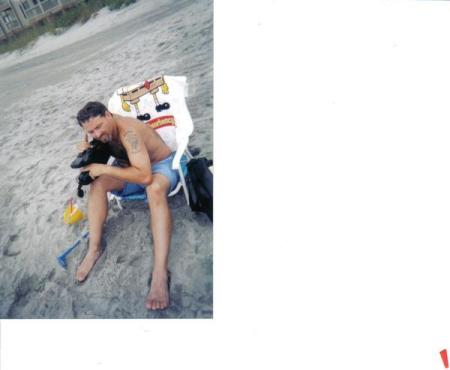 Chilling at the beach in 2000