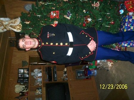 Chuck in full marine dress   MY MARINE