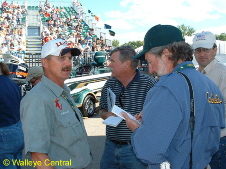 Being interviewed by the press