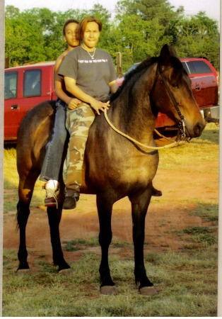 Skyler and Dwayne riding Briar