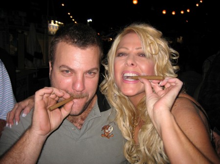My cousin and I enjoying a stogie at Oktoberfest 2006 (Old World HB baby!)
