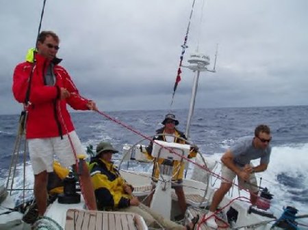Workiing it, 1200 miles out, Transpac 2005