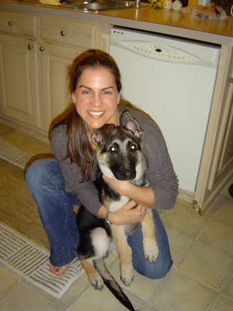 Easter 2007..my 4 month German Shepherd & I