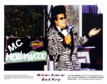 Paul-Dean as MC Hollywood Host of The Mowtown Block Party
