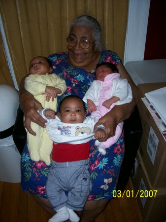 My Grand Mother and My Grand Babies JayJay, Jada & Jamyia. That's a blessing