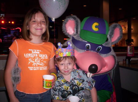 Abby and Seth and Chucky Cheese