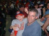 My oldest son Christopher and I at the NH Fisher Cats game.