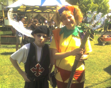 Chris and son, Zach at a Ren Faire