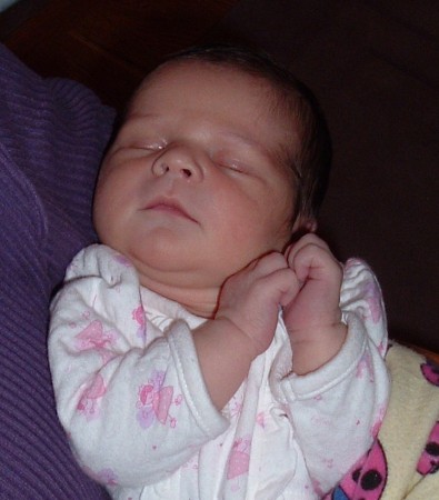 Lauren just days old...