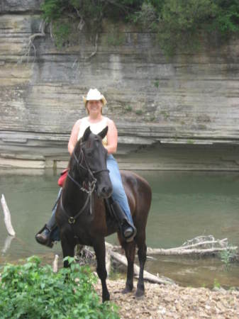 Me riding Miss Mayfield at Buffalo River