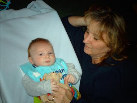 "Gammy" (Me and my new grand-son Alex)