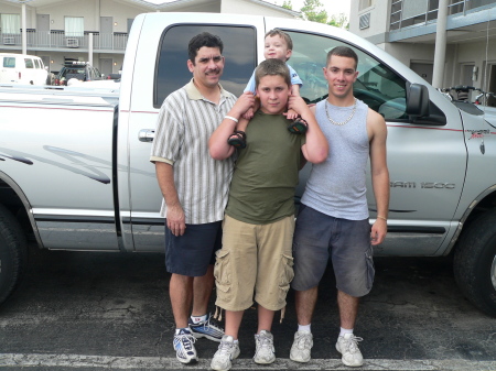 Me & my three sons, Dennis, Austin, & Joshua
