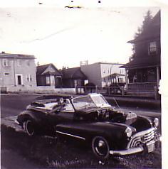 My 1946 Red Oldmobile convert ( caddy Mill ) at Tupper 1962-3