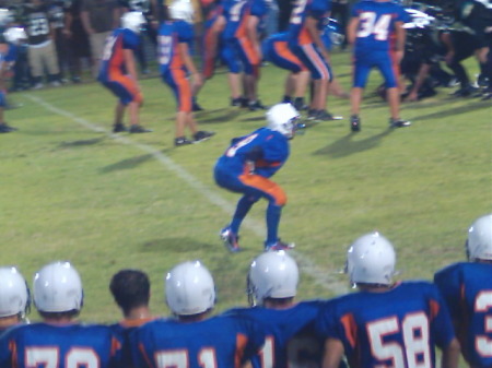 My son #9 on jv football for Ridgewood High school