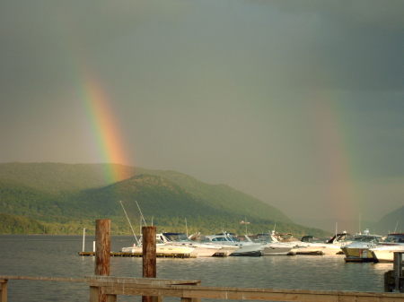 rainbow at the marina