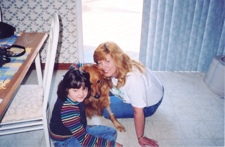 my boyfriend's daughter and me with Mandy RIP