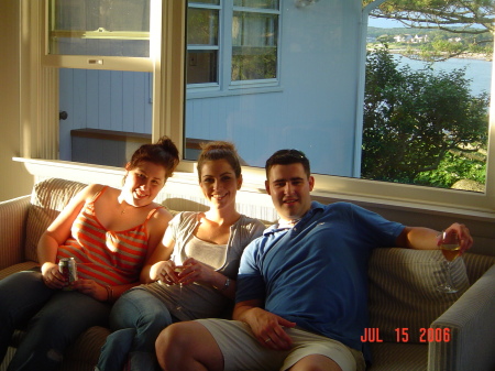 from left to right:  daughter Kathryn, son's girlfriend Katie, and son Ben on the Cape last summer