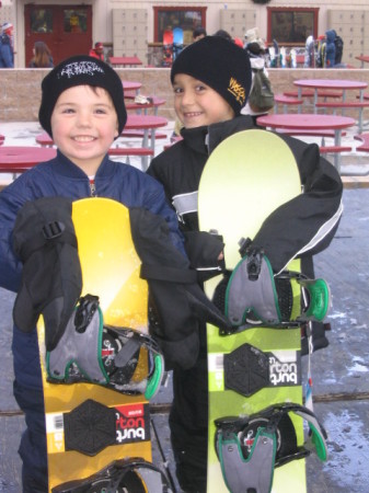Tyler and his cousin Zach - snowboarding 2006