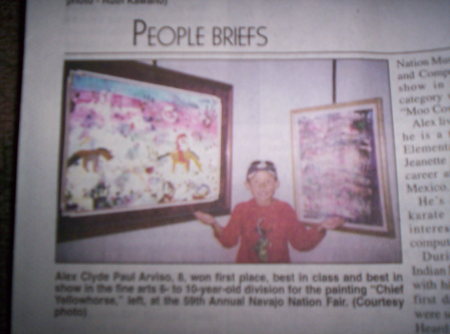 Alex Arviso featured in the Navajo Times.