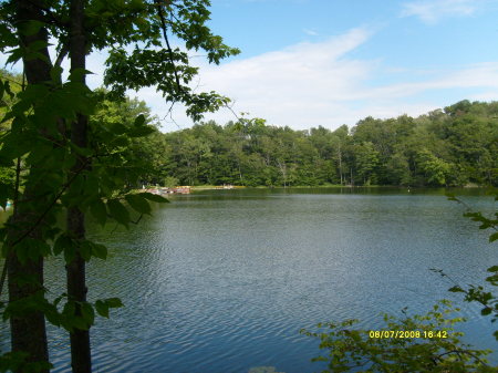 Scenic view of Horseshoe Lake, NY