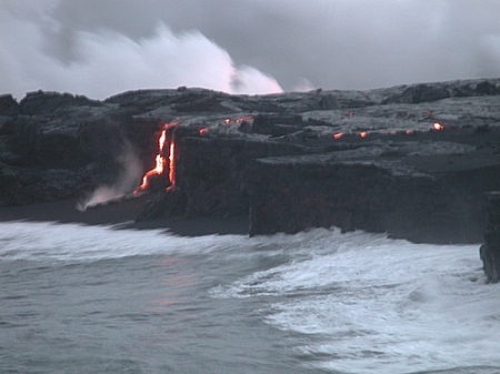 Lava Flow Into The Ocean