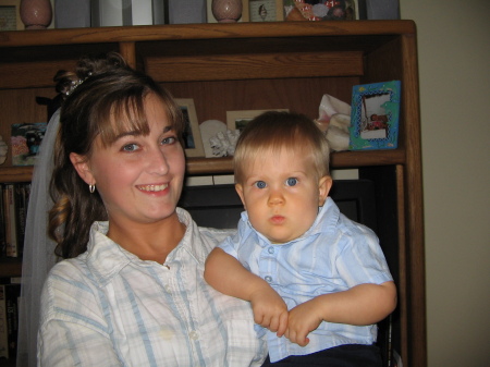 My oldest daughter and grandson