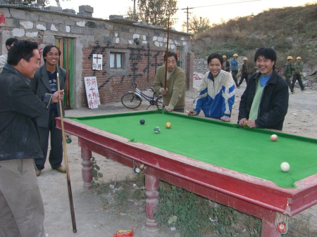Pick up pool game outside of Beijng