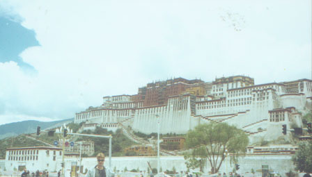 in front of the potala palace, tibet