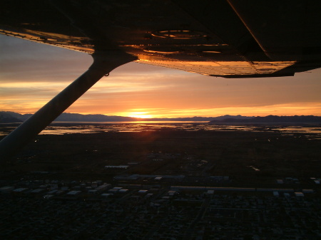 Salt Lake at Sunset