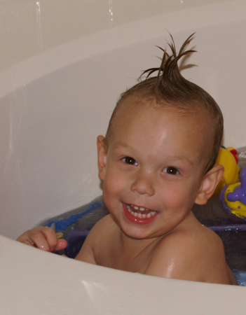 Little Man w/a Tubtime Mohawk