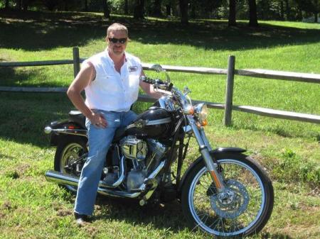 My brother Fran on his Harley.