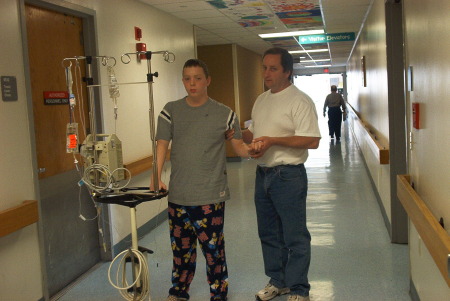 Evan David Garneau with Greg after his Brain Surgery!