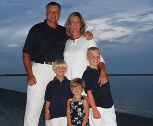 Russell (AKA Russ) Keener with Angie and the Boys at St. Simons Island, Georgia 2006.