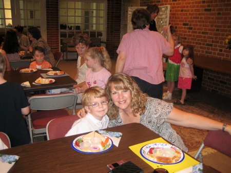 Brandon & I at the preschool mother's day tea May 2007