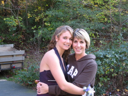 Me and my sister Cassidy, before her 9th gr. homecoming.  10/06