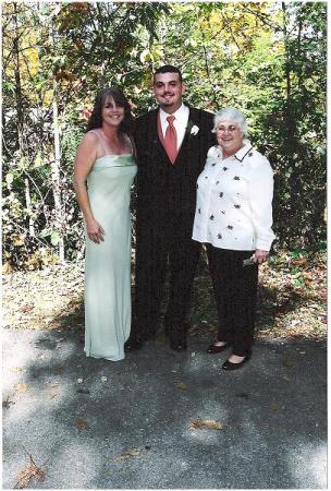Me, Michael (my oldest) and my mom at Michael's wedding.  Oct. 21, 2006
