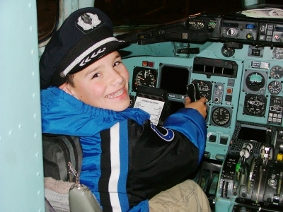 JT at the controls - 9.5yrs