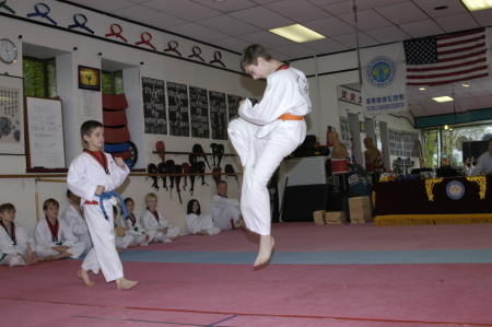 My son sparring.