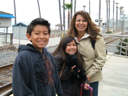 Jacob, Danica, and me waiting for the Amtrak