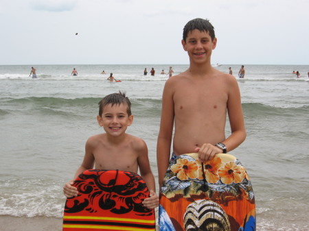 Logan and Preston at Virginia Beach