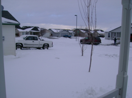 In front of the house January 2008