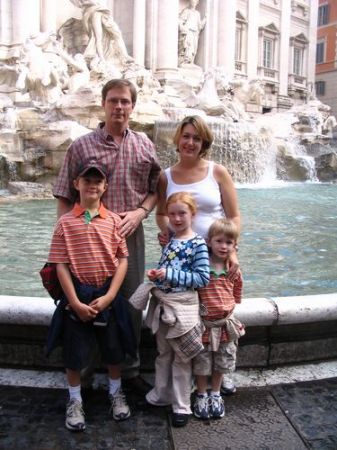 Us at the Trevi Fountain in Rome