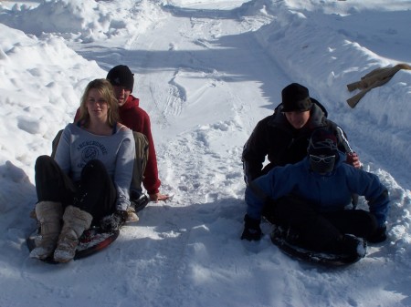 Sledding xmas 07 in Colorado