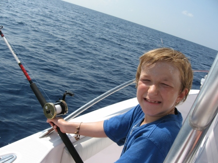 My son, fishing 60 miles offshore